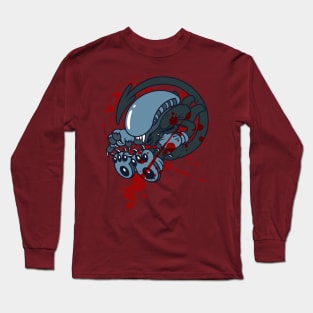 Vintage Retro Cartoon Style Alien Long Sleeve T-Shirt